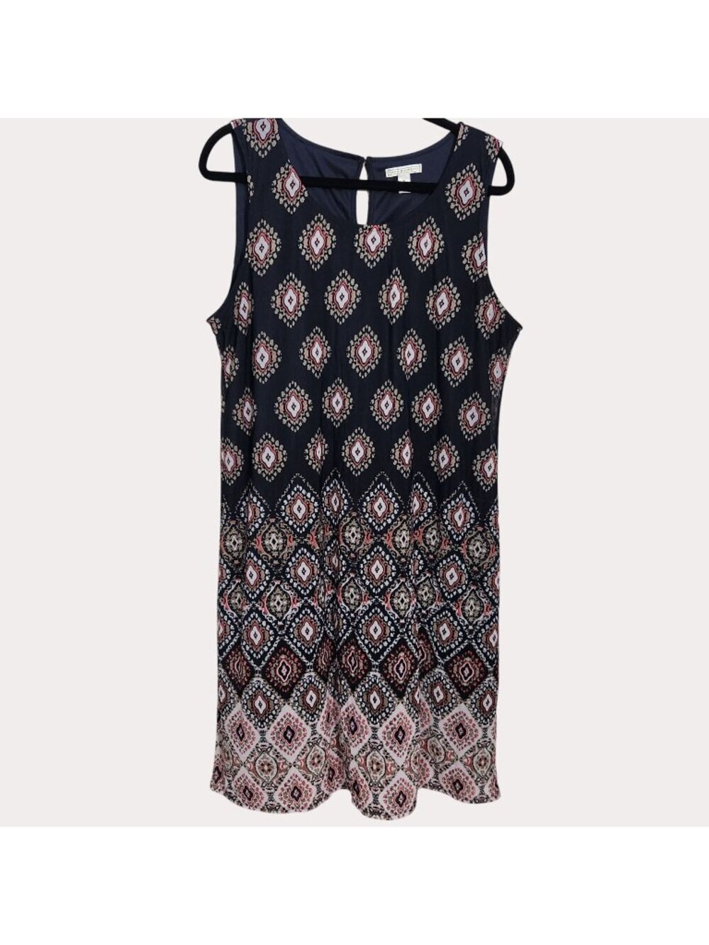 Dana Buchman Womens XL Navy Sleeveless Dress